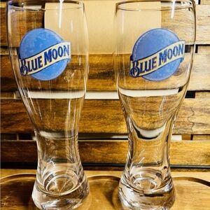 Blue Moon 16oz Beer Glasses.
